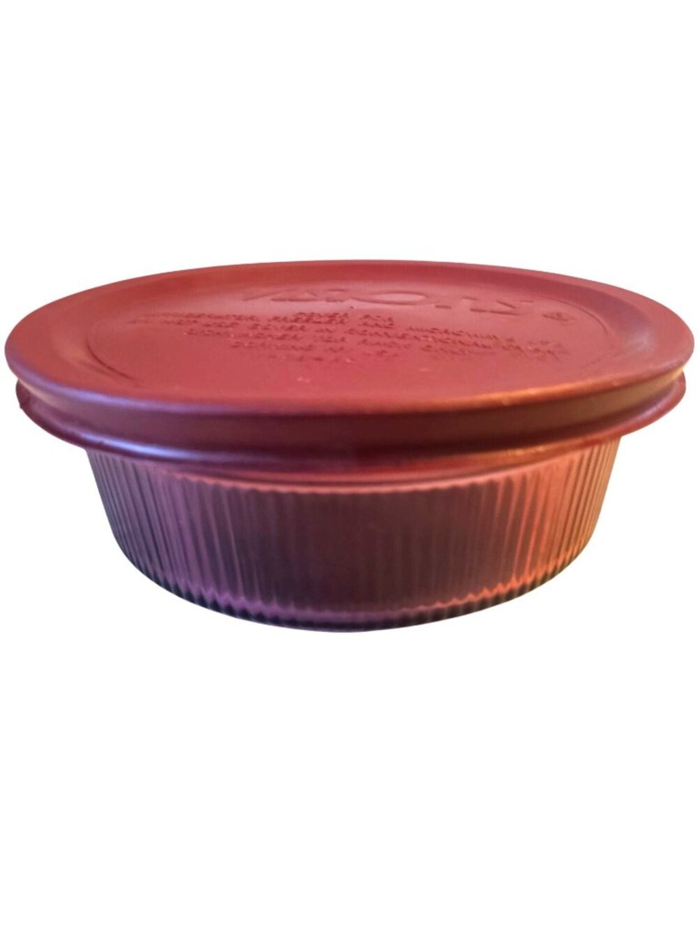 Vintage Corning Visions Small 1 pt 450 ml Casserole Dish C-16-B Cranberry w/ Lid